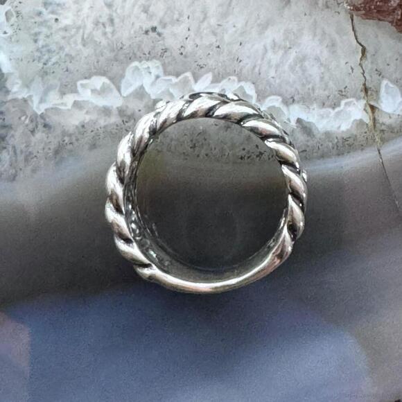 Carolyn Pollack Sterling Silver Swirls & Ropes Decorated Ring Sz 7.75 For Women - Picture 8 of 10